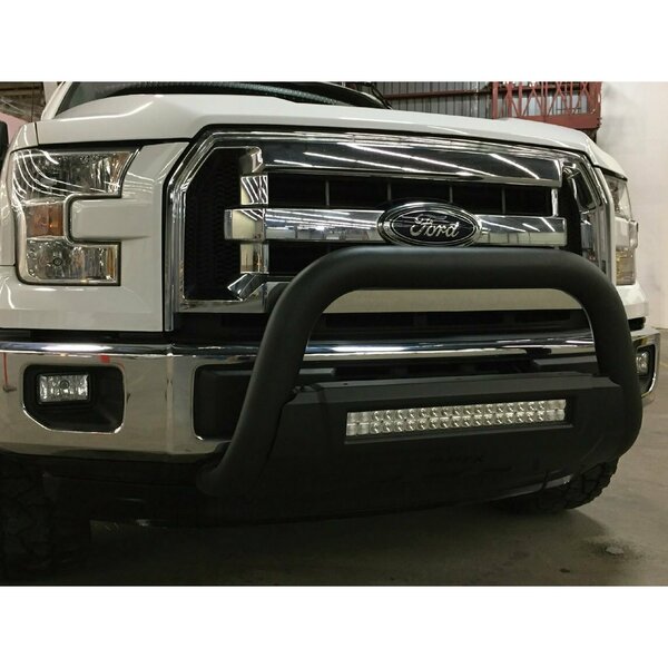 Trailfx BULL BAR Powder Coated Black Steel 312 Inch Diameter With Skid Plate Without Light Bar Compa B1603B